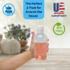 Plastic Squeeze Bottles with Disc Cap, 8 oz/2-Pack, Travel Size, Refillable, BPA-Free,…