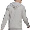 adidas Men’s Essentials French Terry 3-Stripes Full-Zip Hoodie