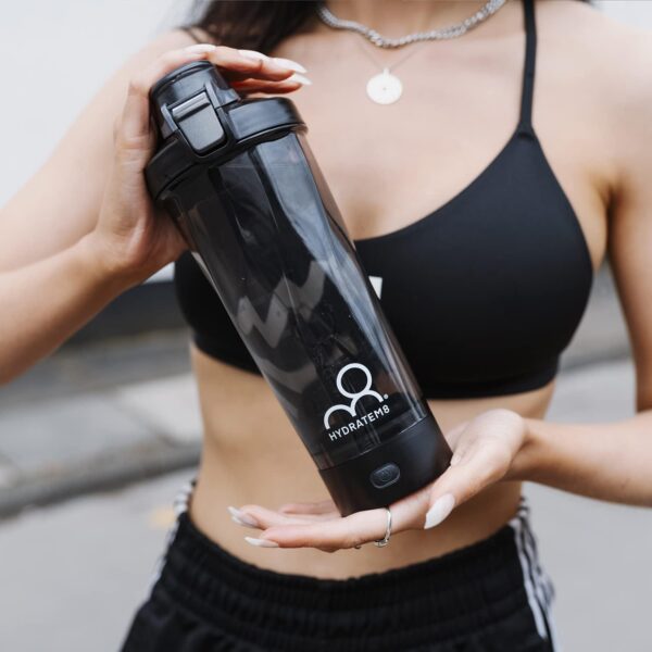 Electric Shaker Bottle 20oz: Automatic Clump-free Nutrition Powder Vortex Blender Cup…