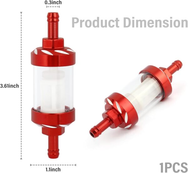 Motorcycle Fuel Filter of Motorcycle Parts,8mm Aluminum Automotive Replacement Fuel…