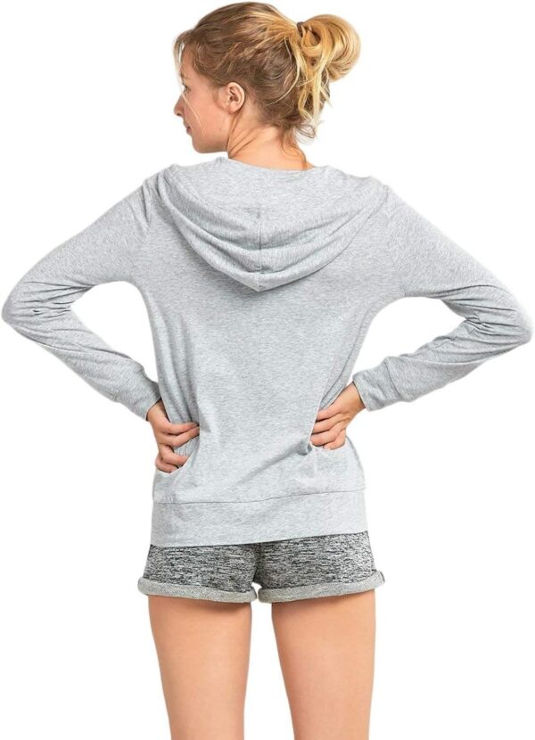 Women’s Thin Cotton Zip Up Hoodie Jacket