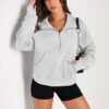AUTOMET Womens Sweatshirts Half Zip Cropped Pullover Fleece Quarter Zipper Hoodies…