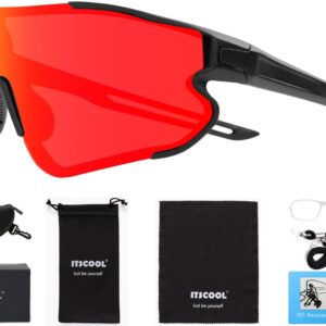 Polarized Sports Sunglasses for Men Women Lightweight Softball Baseball Running…