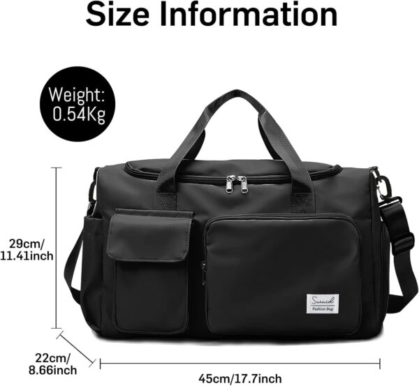 Sports Gym Duffel Bag with Shoes Compartment and Dry Wet Separated Pocket…