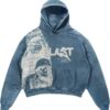 Obenie Retro Y2K Hoodie Gothic Casual Alphabet Blast Print Pattern Skull Fashion...