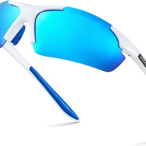 Xagger Polarized Sports Sunglasses for Men Women Wrap Around UV400 Running Baseball…