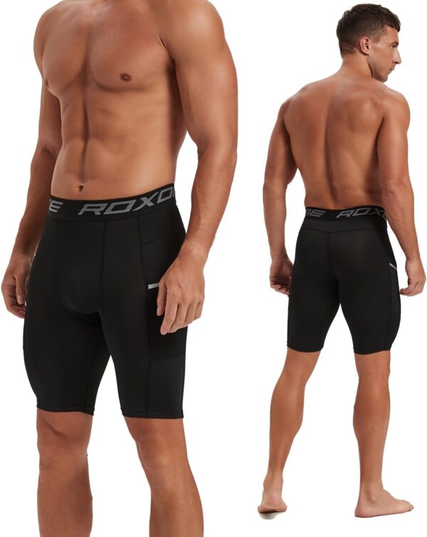 5 or 1 Pack Compression Shorts Men Spandex Sport Shorts Athletic Workout Running…