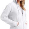 Hanes Womens Slub Knit Full-Zip Hoodie, Textured Cotton Zip-Up T-Shirt Hoodie for Women