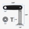 433675 Outboard Motor Transom Clamp Screw & Handle Assembly Fit for Johnson Evinrude…