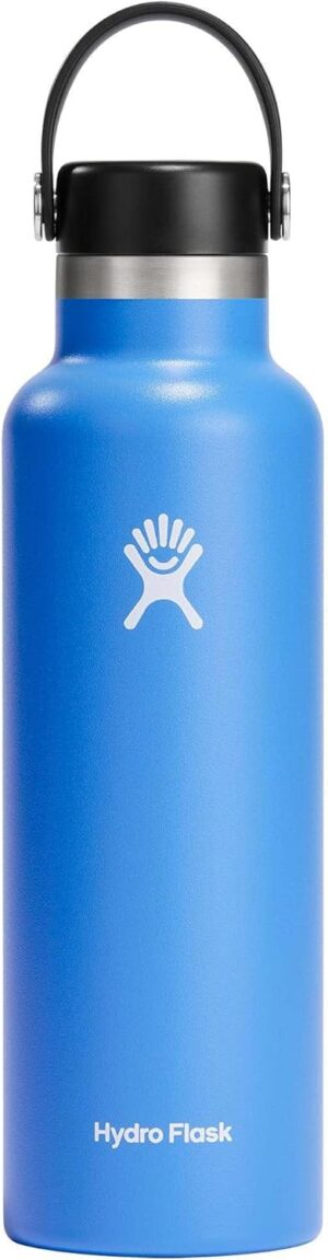 Hydro Flask 21 Oz Standard Mouth Flex Cap Cascade Insulated Water Bottle, 621 ml,…