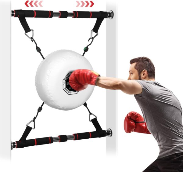Doorway Punching Bag, Doorway Punching Pad Kit Includes 13″ Boxing Ring…