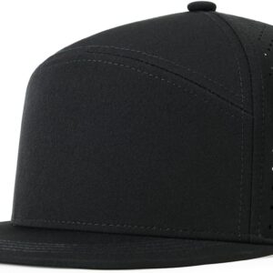 Men Flat Brim Adjustable Performance Hat Snapback Laser Perforated Baseball Cap