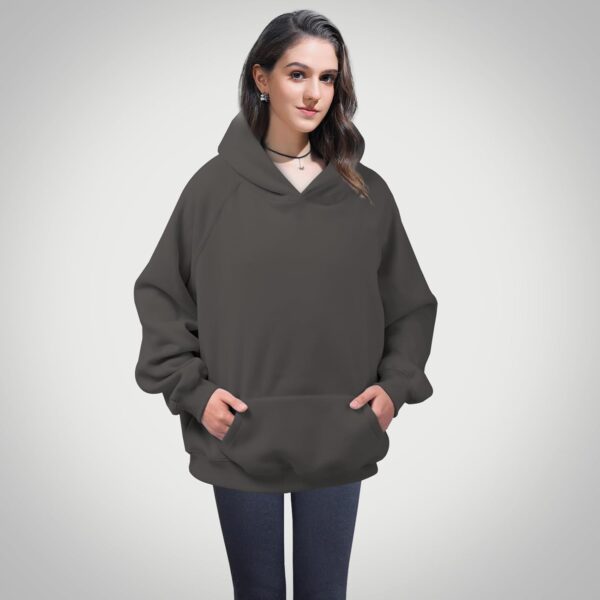 Unisex Basic Loose Hoodie Sweatshirt Long Sleeve Pocket Drop Shoulder Pullovers