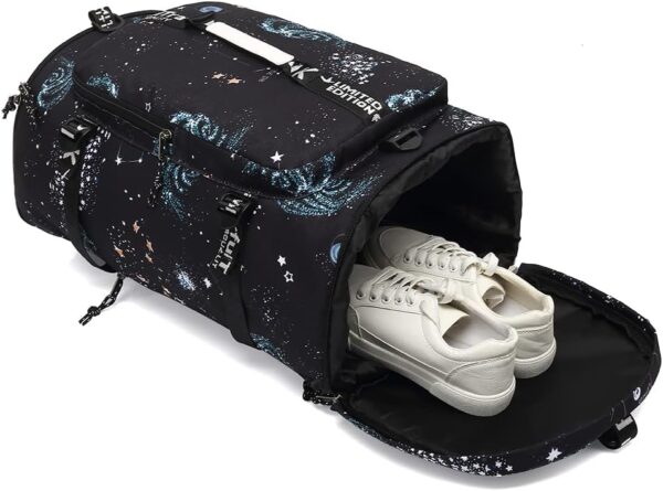 Kalesi Cool Gym Duffle Bag Backpack 4-Way Waterproof with Shoes Compartment…