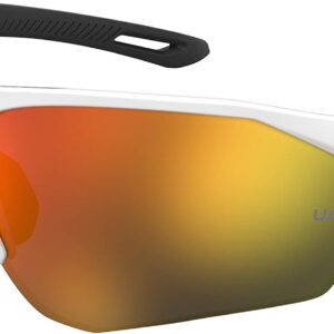 Under Armour Men’s Playmaker Wrap Sunglasses, Matte White/Black, 72mm, 10mm