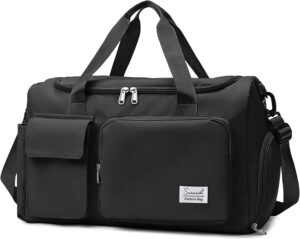 Sports Gym Duffel Bag with Shoes Compartment and Dry Wet Separated Pocket…
