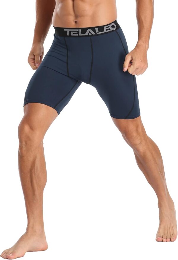 TELALEO 6 or 5 Pack Compression Shorts for Men Spandex Sport Shorts Athletic Workout…