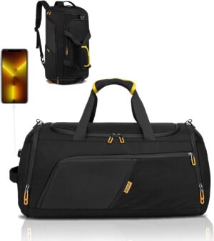 Gym Duffle Bag for Men Women, Travel Duffel Bag Backpack with Shoe…