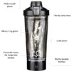 Electric Shaker Bottle 20oz: Automatic Clump-free Nutrition Powder Vortex Blender Cup…