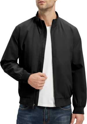 Rdruko Men’s Lightweight Jackets Casual Windbreaker Light Fall Spring Golf Stylish…