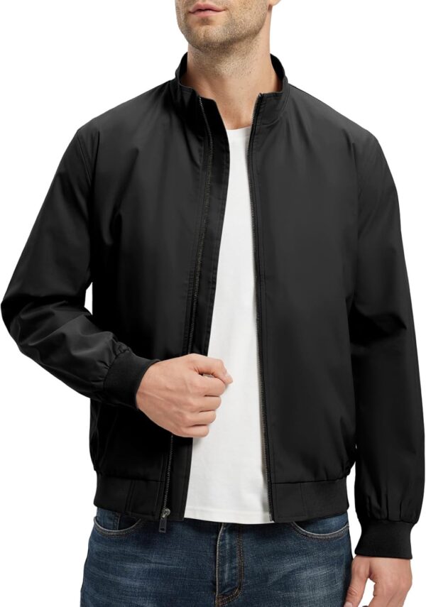 Rdruko Men’s Lightweight Jackets Casual Windbreaker Light Fall Spring Golf Stylish…