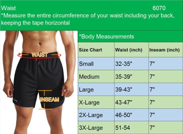 NELEUS Men’s 2 in 1 Running Shorts with Liner,Dry Fit Workout Shorts with Pockets