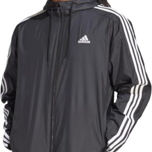 adidas Men’s Tall Size Essentials Woven 3-Stripes Windbreaker
