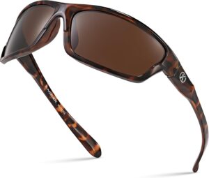 Xagger Polarized Wrap Around Sport Sunglasses for Men Women TR90 Frame