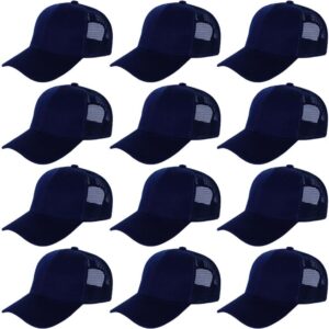 ZH 12 Pack Mesh Trucker Hats, Bulk Baseball Caps for Men and Women, Trucker Cap Wholesale