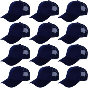 ZH 12 Pack Mesh Trucker Hats, Bulk Baseball Caps for Men and Women, Trucker Cap Wholesale
