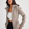 Trendy Queen Womens Zip Up Hoodies Fleece Jackets Oversized Sweatshirts Fall Fashion…