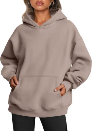 Trendy Queen Womens Oversized Hoodies Fleece Sweatshirts Sweaters Spring Outfits 2025…