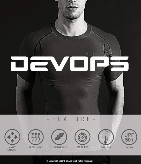 DEVOPS 3 or 5 Pack Compression Shorts Men Spandex Sport Shorts Athletic Workout…