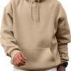 JMIERR Mens Casual Cotton Hooded Collar Drawstring Hoodies Pullover Sweatshirts Casual...