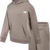 New Balance Boys' Shorts Set - 2 Piece Performance Fleece Hoodie Sweatshirt and Sweat...