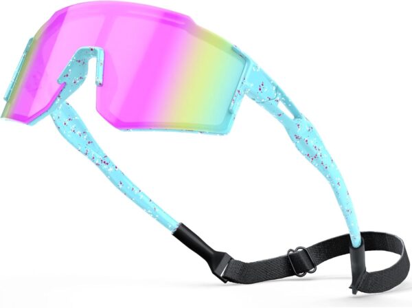Kids Sunglasses,Youth Baseball Glasses for Boys Girls Age 6-14,Sports UV Protection…