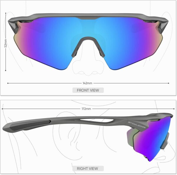 Cycling Glasses, TR90 Unbreakable Frame Polarized Anti-UV400 Sports Sunglasses