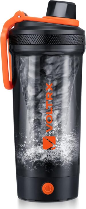 VOLTRX Electric Protein Shaker Bottle – USB Rechargeable Mixer Cup for Shakes and Meal…