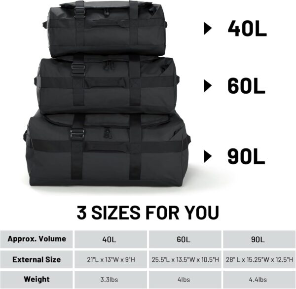 MIER Water Resistant Backpack Duffle Heavy Duty Convertible Duffle Bag with…