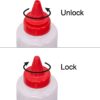 Amazing Abby 16-Ounce Plastic Squeeze Bottles (Set of 6), Reusable Condiment Bottles,…