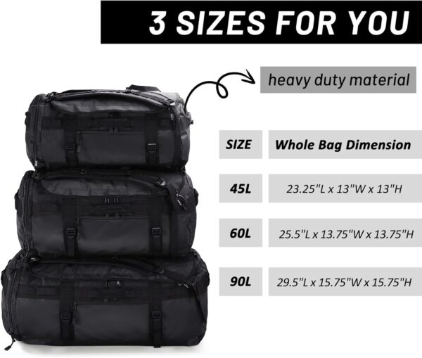 MIER Large Duffel Backpack Sports Gym Bag with Shoe Compartment, Heavy Duty…
