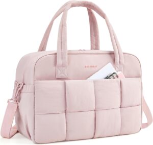 BAGSMART Gym Bag for Women, 29L Puffer Travel Duffle Bag for Travel with…