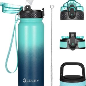 Oldley Insulated Water Bottle 20oz for Adults Kids Stainless Steel Water Bottles with…