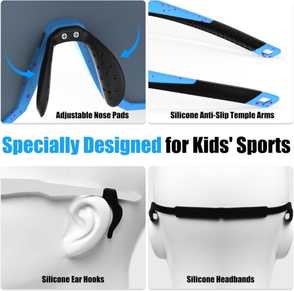 X-TIGER Kids Sunglasses Polarized Youth Baseball Sunglasses for 8-14 boys girls UV400…