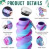 Lallisa 8 Pcs Collapsible Water Bottles Bulk Reusable Silicone Foldable Water Bottles…