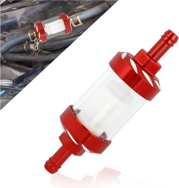 Motorcycle Fuel Filter of Motorcycle Parts,8mm Aluminum Automotive Replacement Fuel…