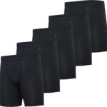 Real Essentials 5 Pack: Mens Compression Shorts - Quick Dry Performance Active...