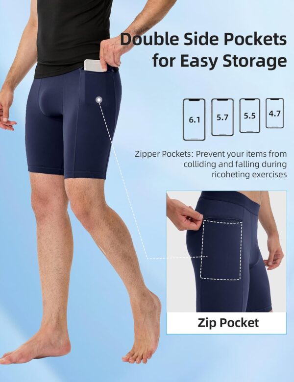 SPVISE Compression Shorts Men Spandex Running Workout Athletic Shorts Cooling…
