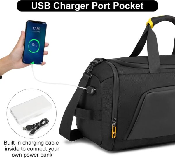 Gym Duffle Bag for Men Women, Travel Duffel Bag Backpack with Shoe…