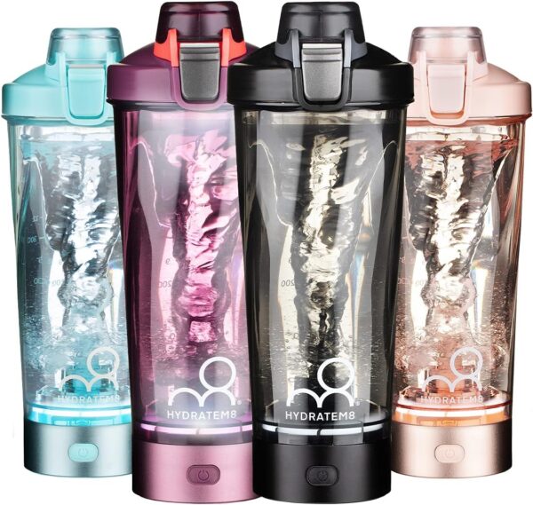 Electric Shaker Bottle 20oz: Automatic Clump-free Nutrition Powder Vortex Blender Cup…